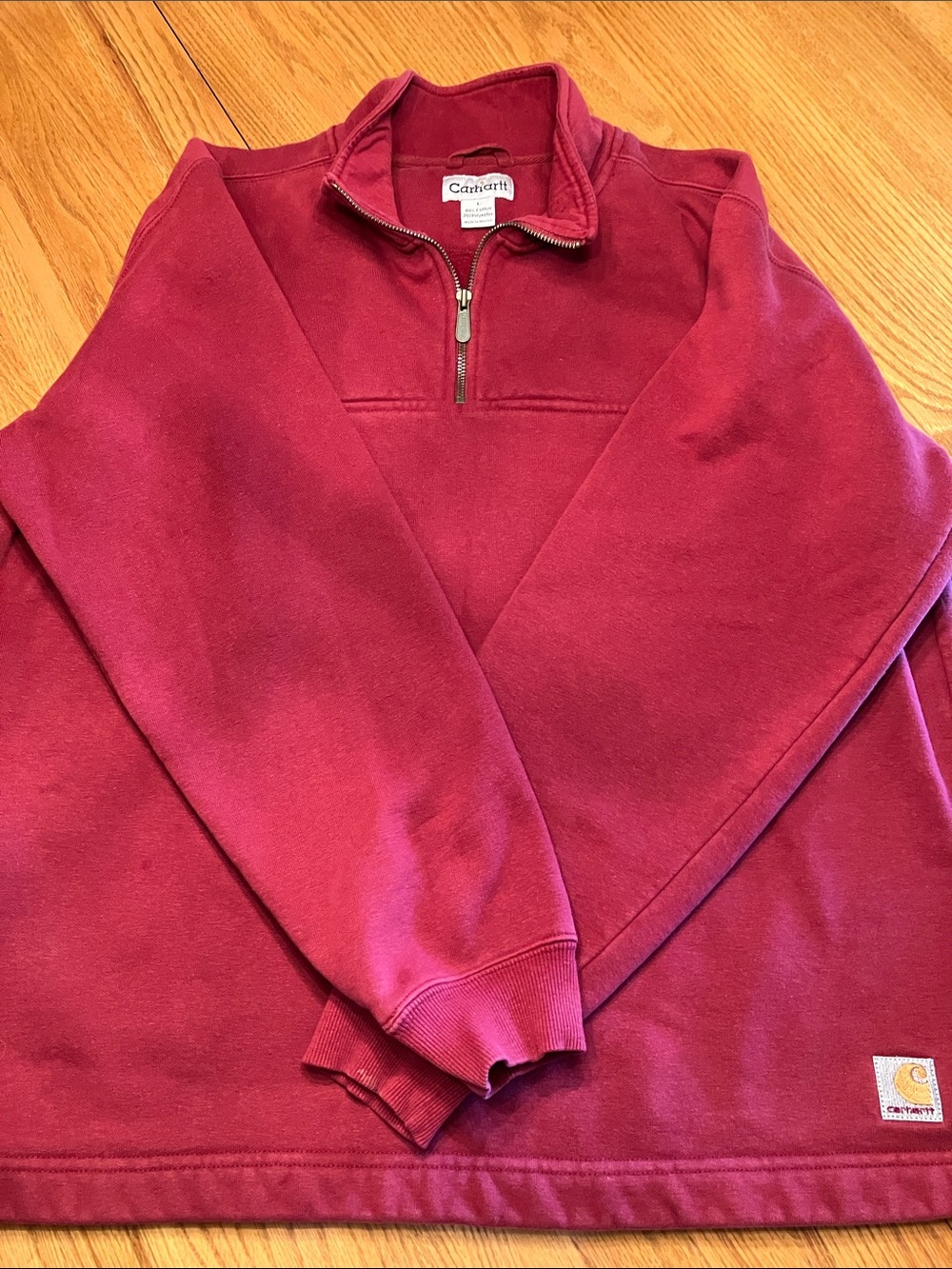 Carhartt Men’s Maroon Zip-Up Pullover